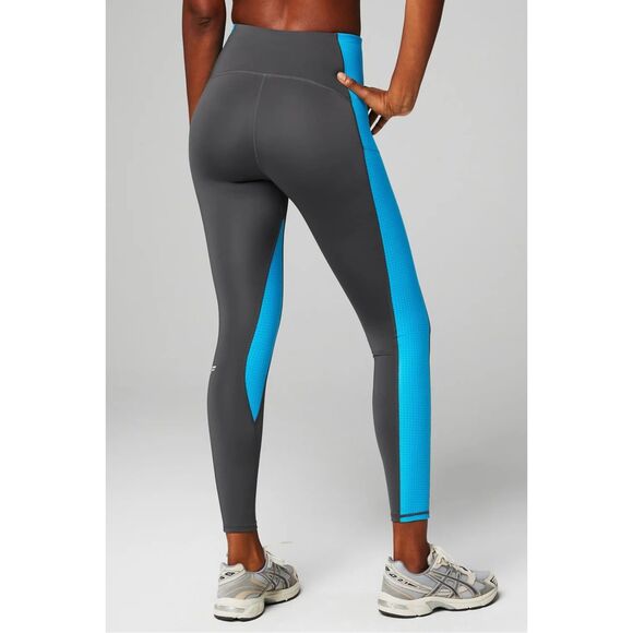 Fabletics Pants - Motion365+ High-Waisted Legging onyx/ riptide blue medium